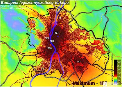 légszennyezettségi térkép budapest Csökkent vagy nőtt a légszennyezés? légszennyezettségi térkép budapest
